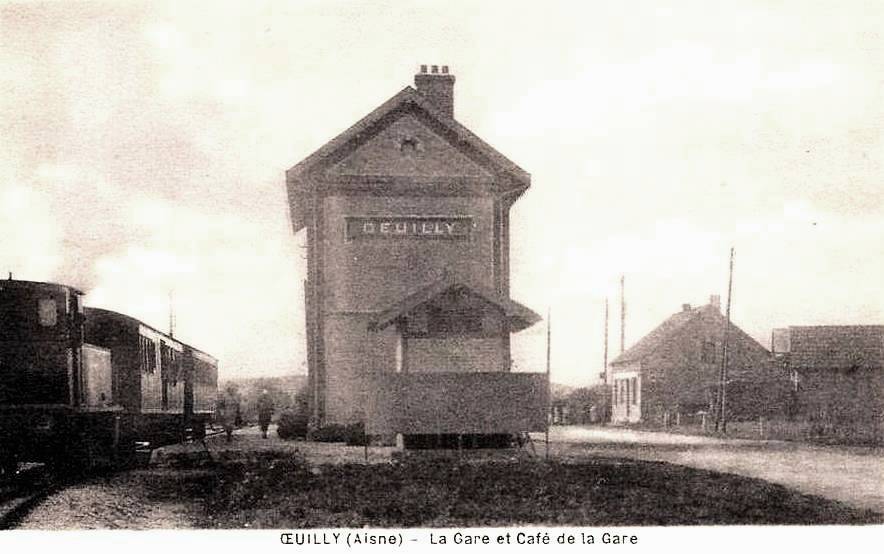 Oeuilly (Aisne) CPA gare 