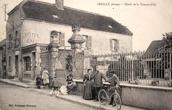 Oeuilly (Aisne) CPA hôtel et café de la Pomme d'or
