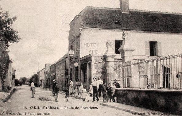 Oeuilly (Aisne) CPA hôtel et café de la Pomme d'Or 