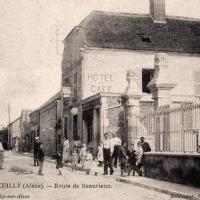 Oeuilly (Aisne) CPA hôtel et café de la Pomme d'Or 