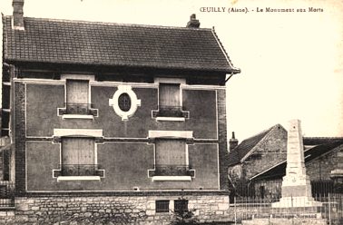 Oeuilly (Aisne) CPA monument aux morts