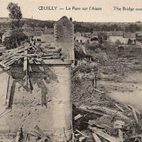Oeuilly (Aisne) CPA pont sur l'aisne 1914