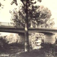 Oeuilly (Aisne) CPA pont sur l'aisne 1956