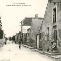 Oeuilly (Aisne) CPA route de Beaurieux