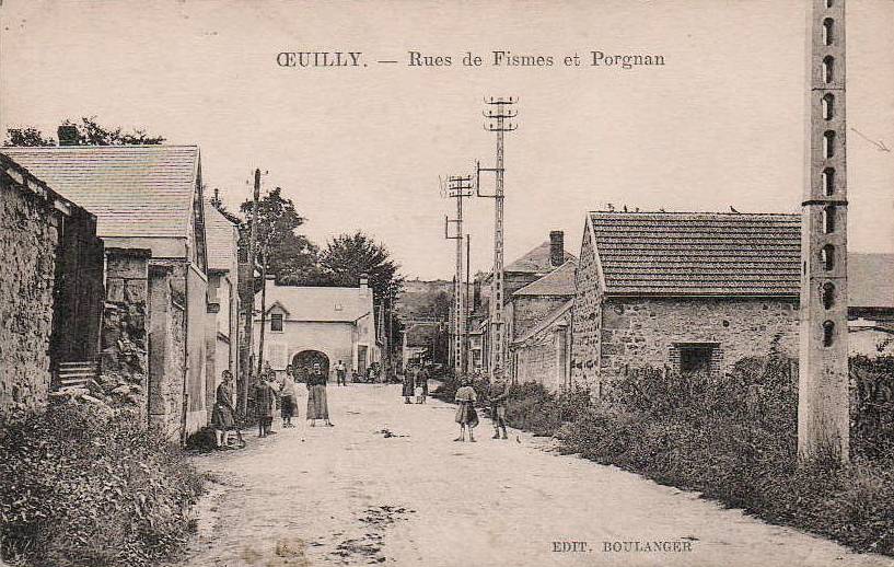 Oeuilly (Aisne) CPA route de Fismes-Pargnan