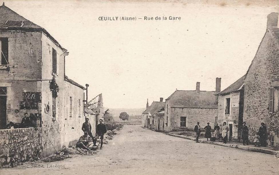 Oeuilly (Aisne) CPA rue de la gare