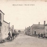 Oeuilly (Aisne) CPA rue de la gare