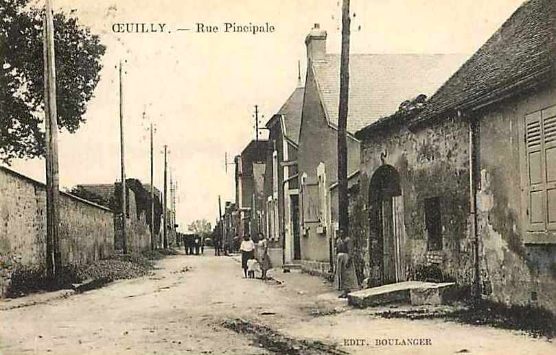Oeuilly (Aisne) CPA rue principale