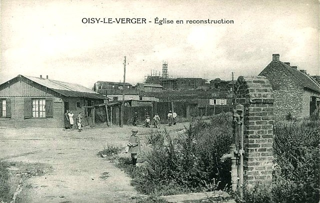 Oisy le verger pas de calais l eglise apres 1918 cpa