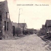 Oisy le verger pas de calais la rue du calvaire cpa