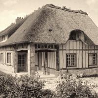 Ourville en caux seine maritime chaumiere cpa