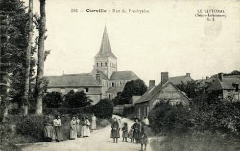 Ourville en caux seine maritime rue du presbytere cpa