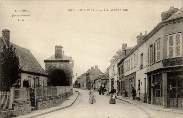 Ourville en caux seine maritime rue principale cpa