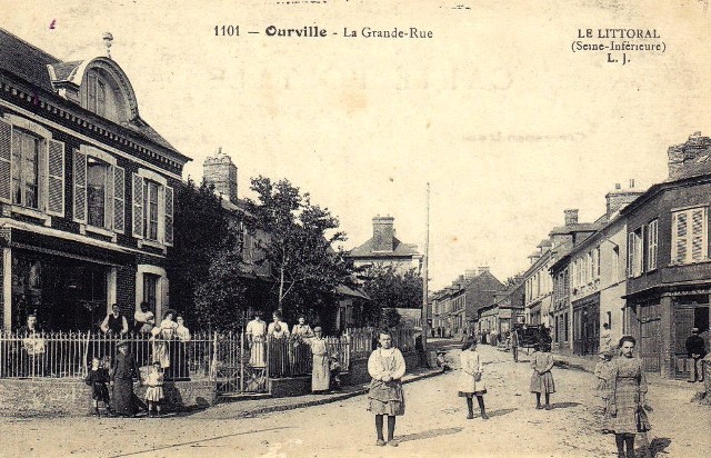 Ourville en caux seine maritime rue principale cpa