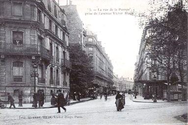 La rue de la Pompe, cpa