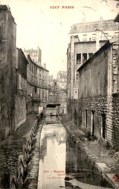 La ruelle des Gobelins, la Bièvre, cpa