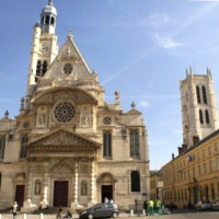Paris (Paris) Eglise Saint Etienne du Mont, Tour Clovis, Lycée Henri IV en 2017