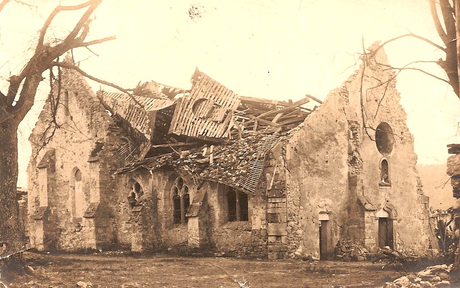 Passy-sur-Marne (Aisne) CPA 14-18 Ruines de l'église Saint-Eloi