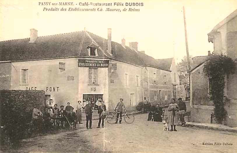 Passy-sur-Marne (Aisne) CPA Café-restaurant Félix Dubois