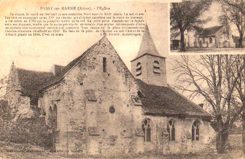 Passy-sur-Marne (Aisne) CPA église Saint-Eloi