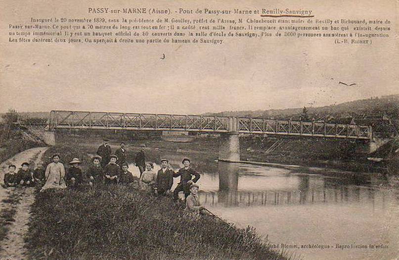 Passy-sur-Marne (Aisne) CPA le pont de Passy