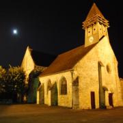 Passy-sur-Marne (Aisne) église Saint-Eloi de nuit
