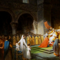 Pépin III, sacre abbaye de Saint-Denis en 754