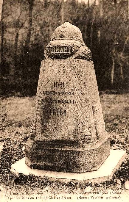 Pernant (Aisne) CPA La borne du Front