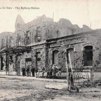 Peronne somme 1914 1918 la gare cpa