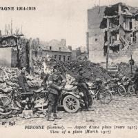 Peronne somme 1914 1918 la place cpa