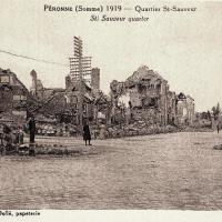 Peronne somme 1914 1918 le quartier saint sauveur cpa