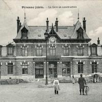 Peronne somme la gare vers 1909 2eme batiment cpa