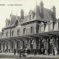Peronne somme la gare vers 1909 2eme batiment les quais cpa