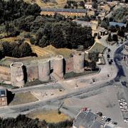 Peronne somme vue aerienne sur le chateau cpa