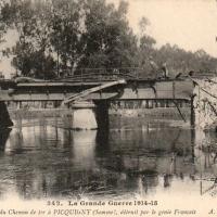 Picquigny somme 1914 1918 le pont du chemin de fer cpa
