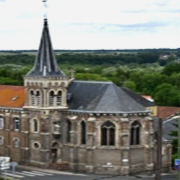 Picquigny somme l eglise vue aerienne