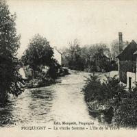 Picquigny somme l ile de la treve cpa