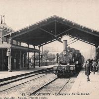 Picquigny somme la gare interieur cpa
