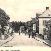 Picquigny somme la rue de la gare cpa