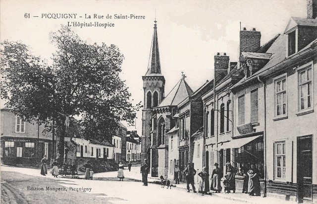 Picquigny somme la rue saint pierre cpa