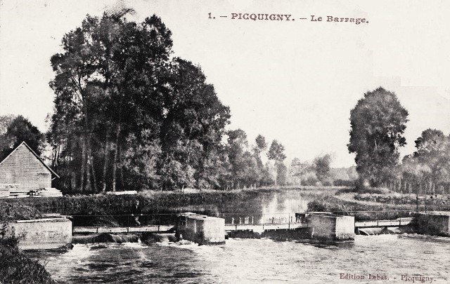 Picquigny somme le barrage cpa