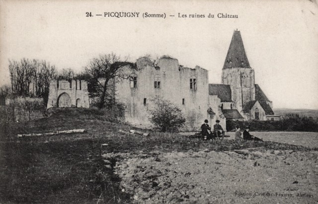 Picquigny somme le chateau fort cpa