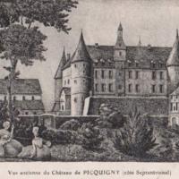 Picquigny somme le chateau fort gravure