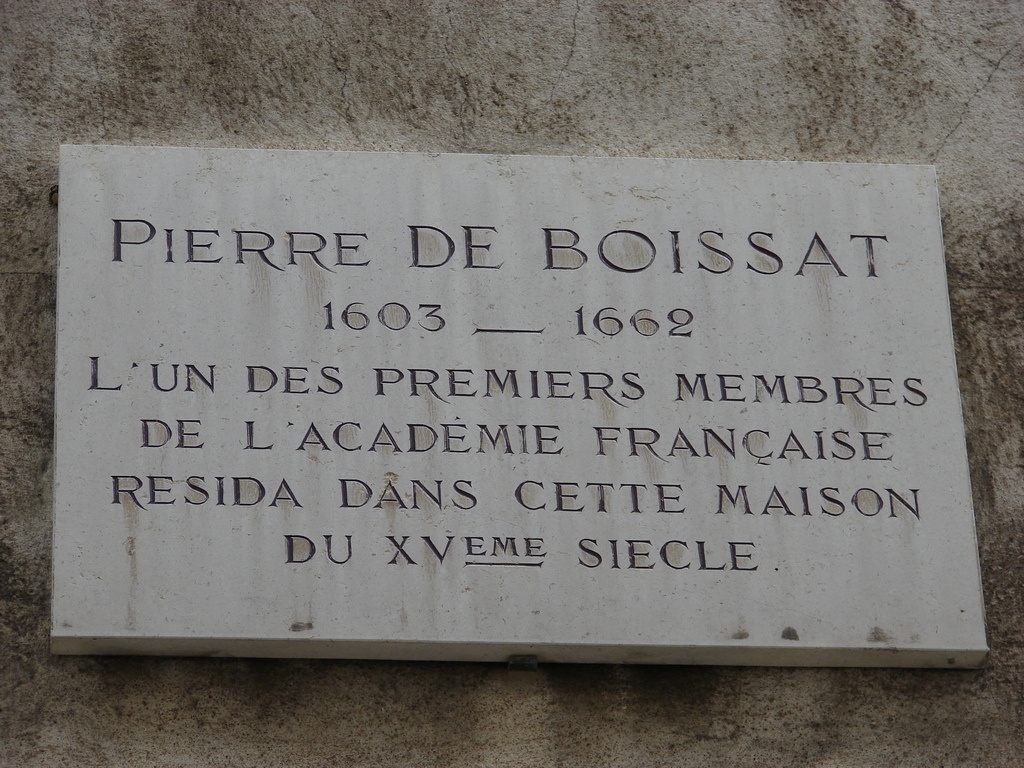 Plaque sur la maison Faugier