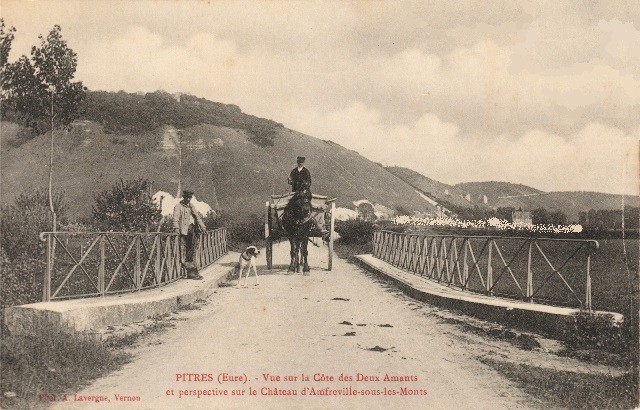 Pitres eure la cote des deux amants cpa