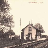 Pitres eure la gare cpa