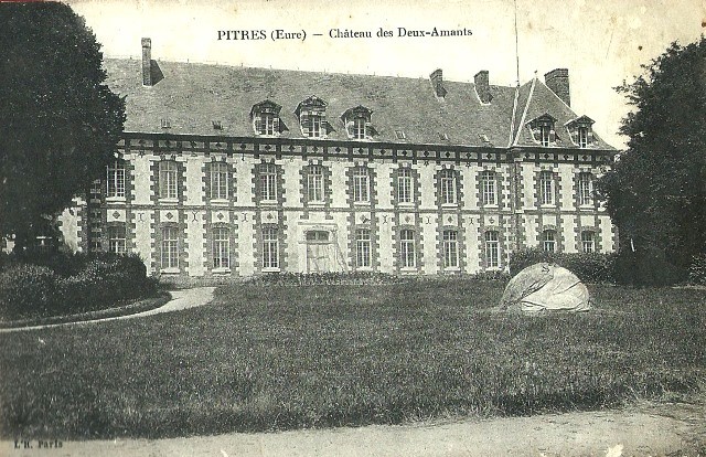 Pitres eure le chateau des deux amants cpa