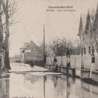 Pitres eure les inondations 1910 cpa