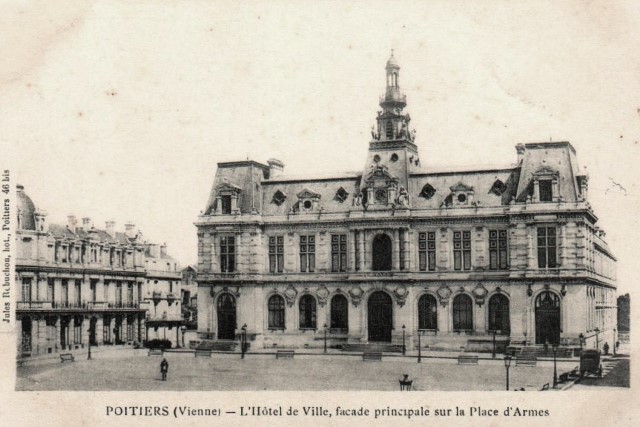 Poitiers vienne l hotel de ville cpa