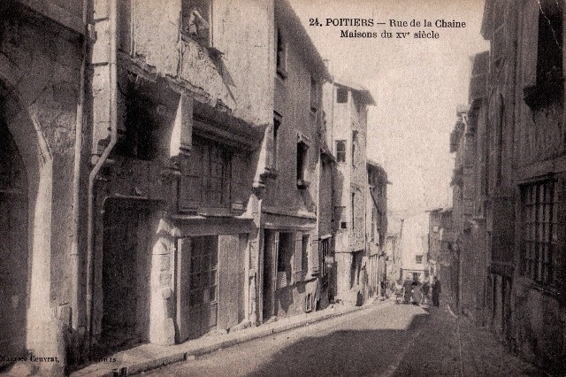Poitiers vienne la rue de la chaine cpa
